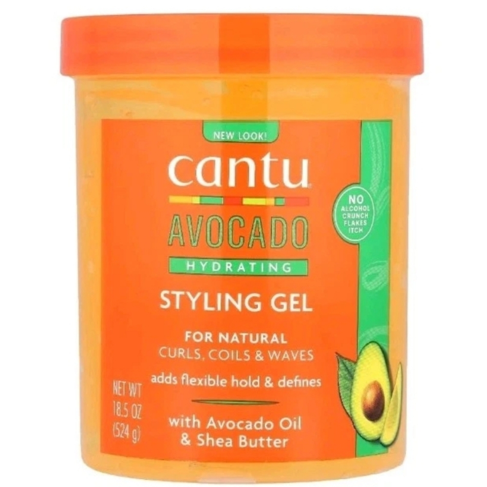 NEW CANTU 18.5 OZ  AVOCADO OIL & SHEA BUTTER HYDRATING STYLING GEL